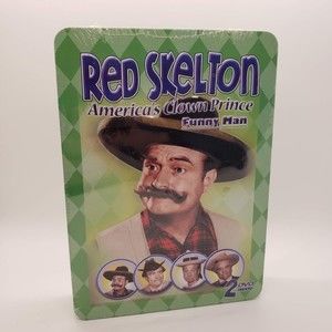 Red Skelton America's Clown Prince Funny Man  (DVD, 2-Disc Set) Metal Tin New